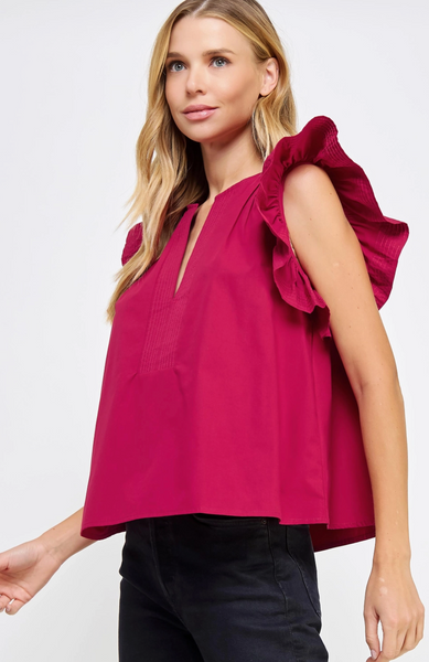 Hollie Top -- Burgundy