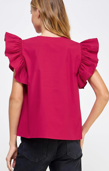 Hollie Top -- Burgundy