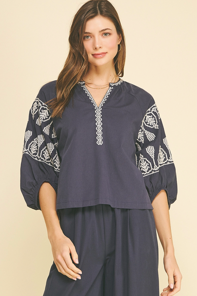 Patsy Top -- Navy