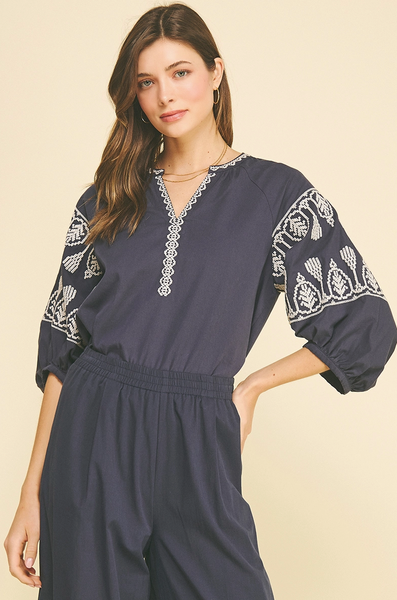 Patsy Top -- Navy