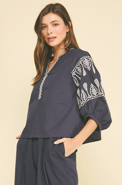 Patsy Top -- Navy