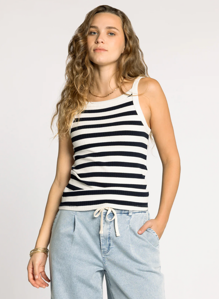 Rachel Tank -- Cream Navy