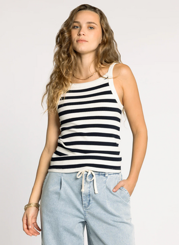 Rachel Tank -- Cream Navy