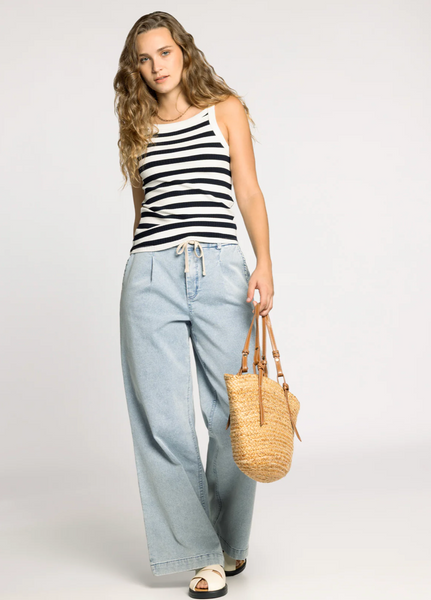 Rachel Tank -- Cream Navy