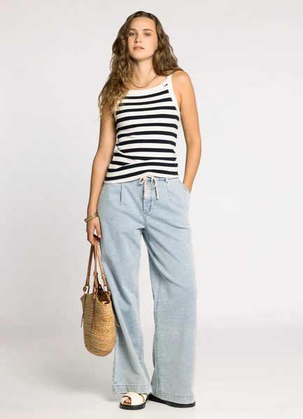 Rachel Tank -- Cream Navy