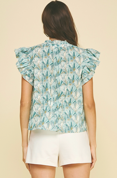 Seashell Top -- Teal