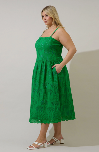 Palms Dress -- Green