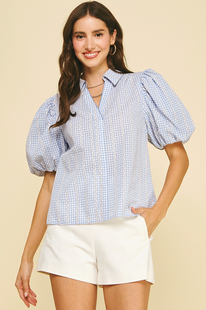 Carolina Top -- Light Blue