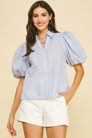 Carolina Top -- Light Blue