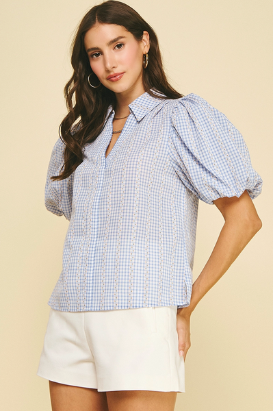 Carolina Top -- Light Blue