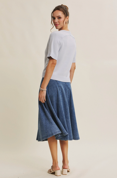 Peony Top -- Ice Blue