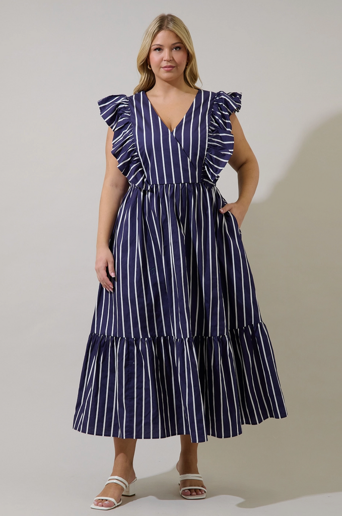Verta Dress -- Navy