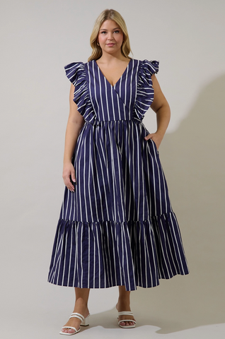 Verta Dress -- Navy