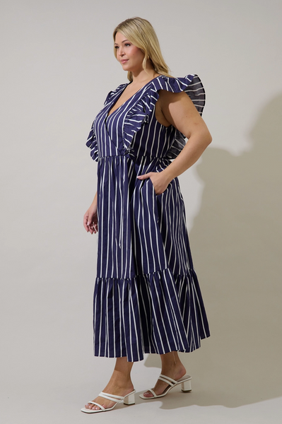 Verta Dress -- Navy