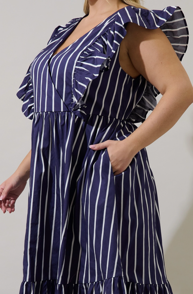 Verta Dress -- Navy