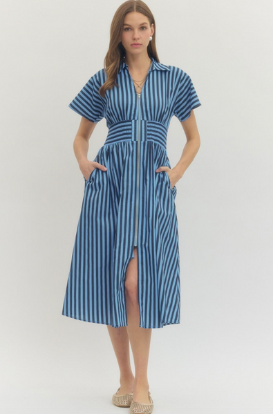 Myra Dress -- Navy
