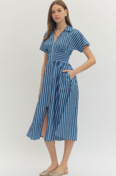 Myra Dress -- Navy