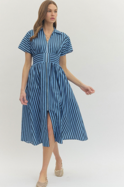 Myra Dress -- Navy