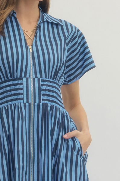Myra Dress -- Navy