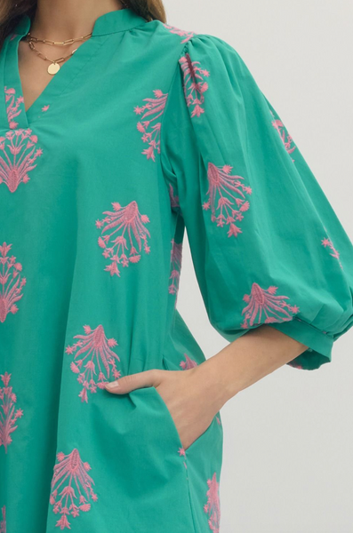 Phoebe Dress -- Mint