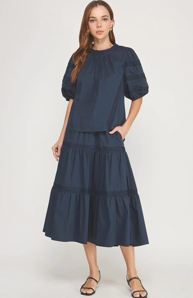 Shirlyn Skirt -- Navy