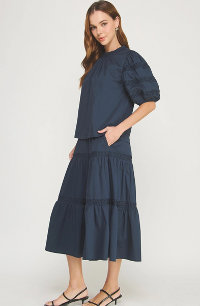 Shirlyn Skirt -- Navy