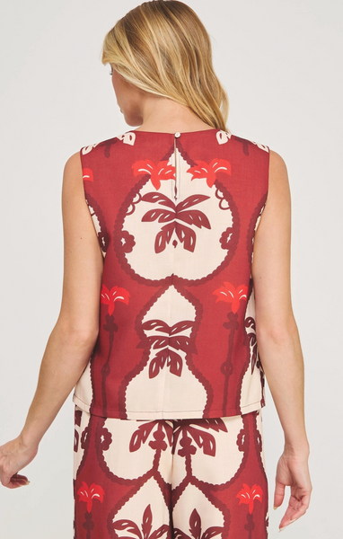 Tropical Top -- Burgundy