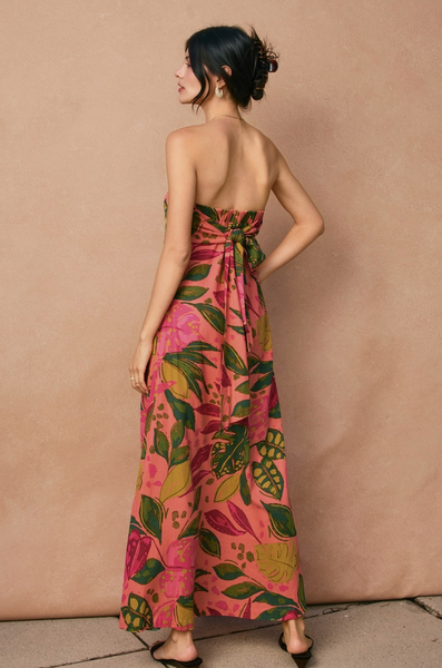 Monstera Dress -- Pink