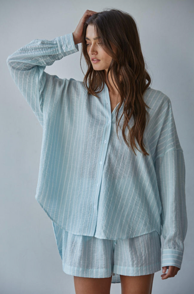 Raye Top -- Light Blue