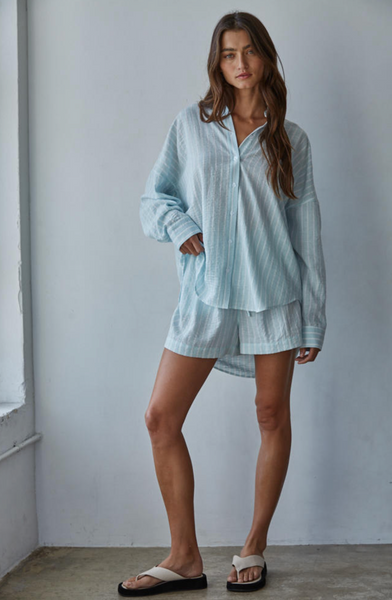 Raye Top -- Light Blue