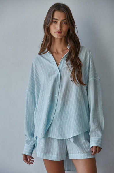 Raye Top -- Light Blue
