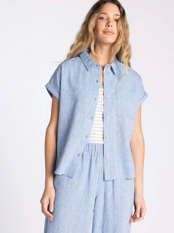 Benny Shirt -- Heather Blue