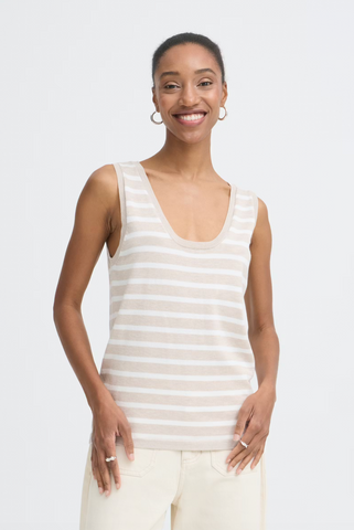 Zarah Tank -- Oatmeal White