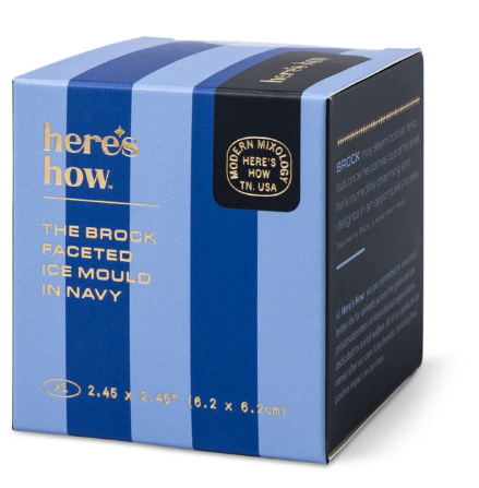 The Brock Faceted Ice Mould - Navy