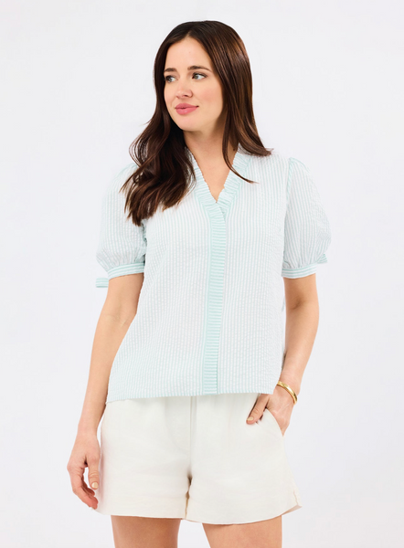 Brynn Top -- Seafoam White