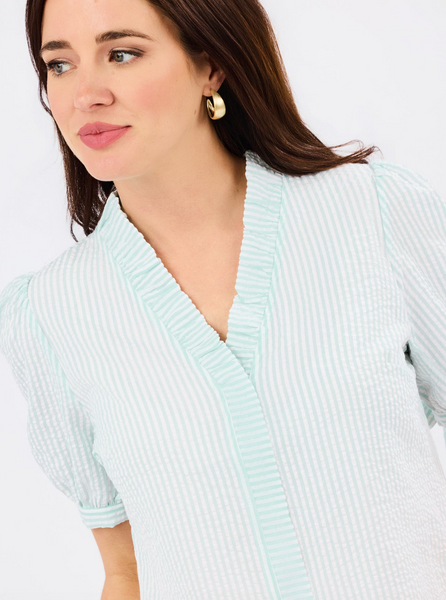 Brynn Top -- Seafoam White