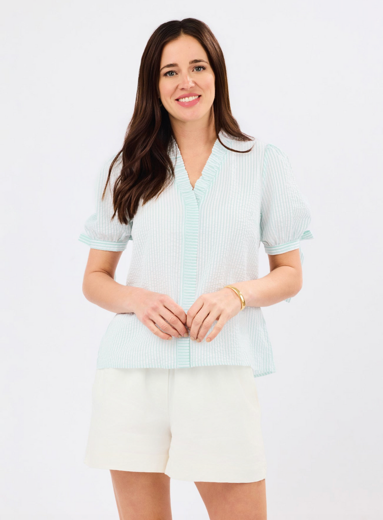 Brynn Top -- Seafoam White