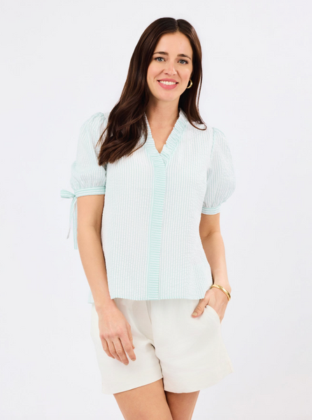 Brynn Top -- Seafoam White