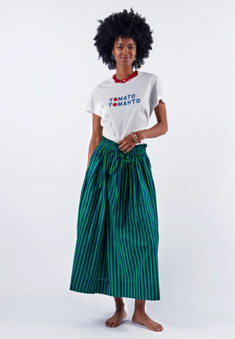 Keaton Skirt -- Green Navy