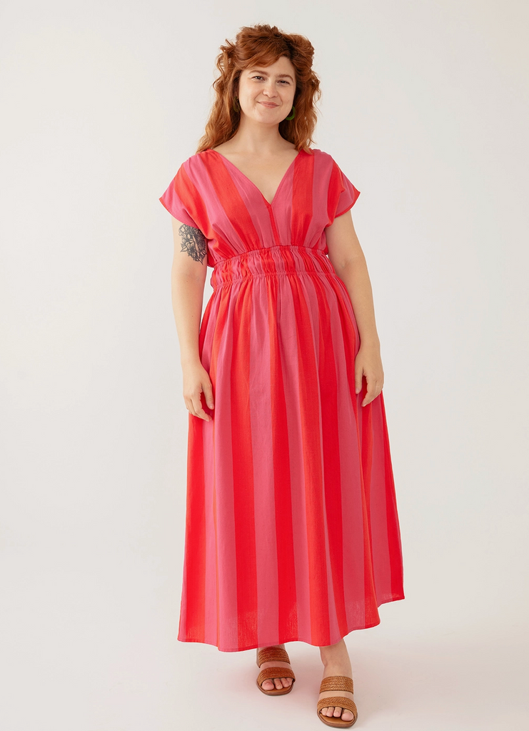 Hattie Dress -- Pink Red