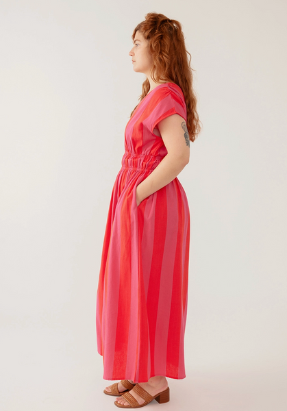 Hattie Dress -- Pink Red