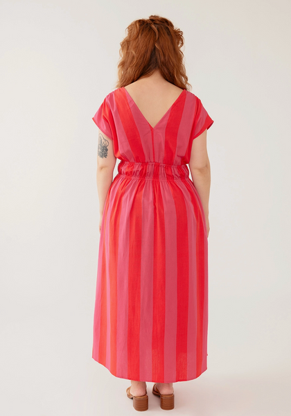 Hattie Dress -- Pink Red