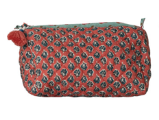 Cotton Voile Floral Pouch - Pink and Blue