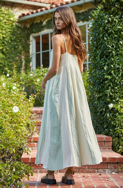 Village Dress -- Cream Mint