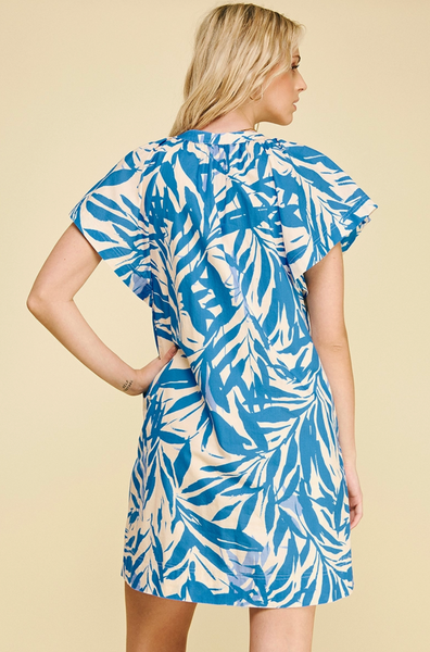 Botanical Dress -- Blue