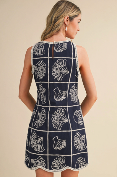 Wilmington Dress -- Navy