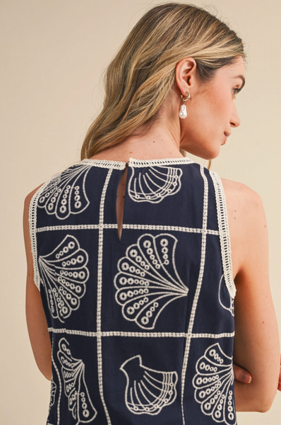 Wilmington Dress -- Navy