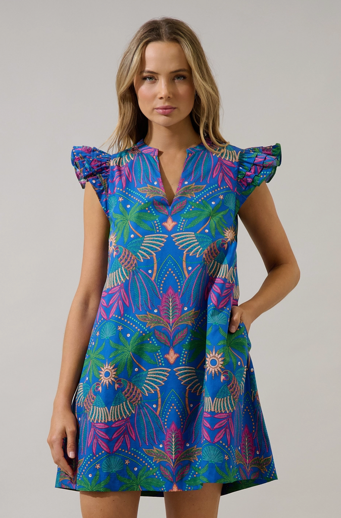 Evalyn Dress -- Blue