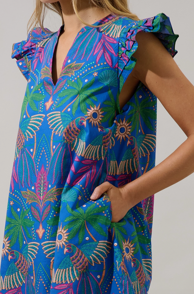 Evalyn Dress -- Blue