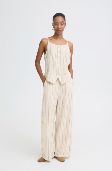 Nora Top -- Brown Stripe